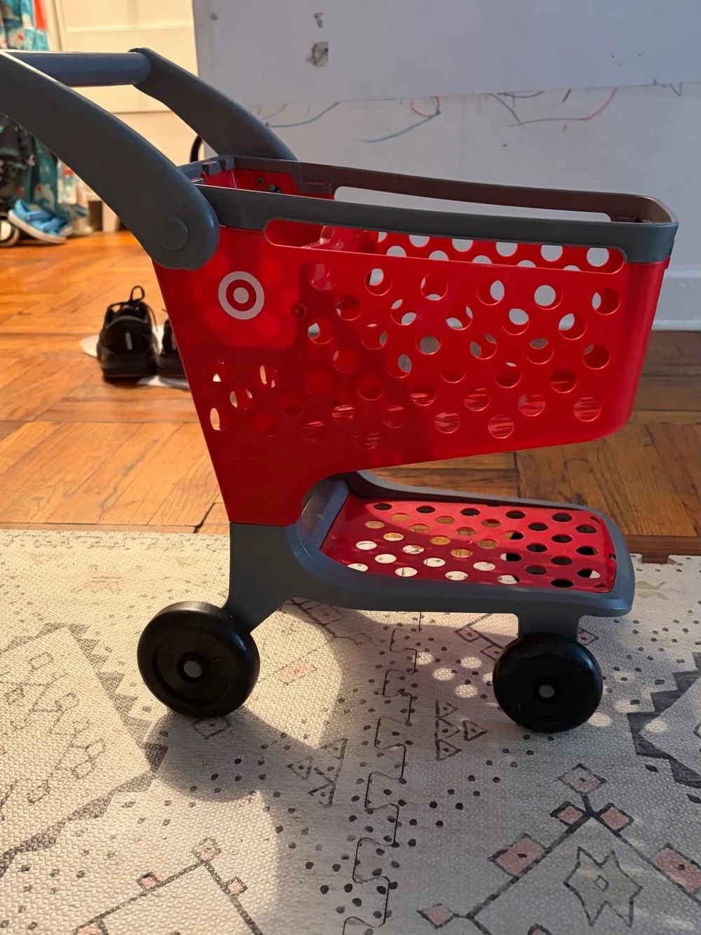 Target Red and Gray Kids Play Shopping Cart